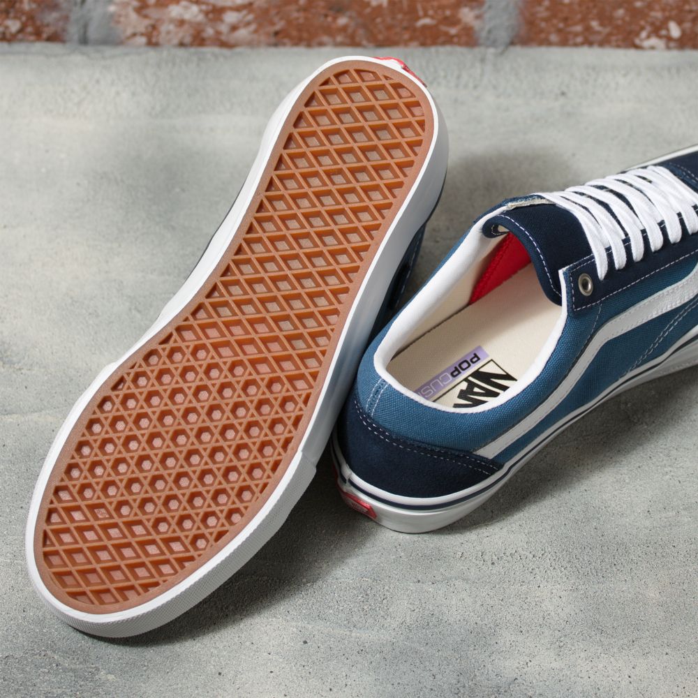 Vans Old Skool Classic Dam Marinblå Vita | 23475ECLQ