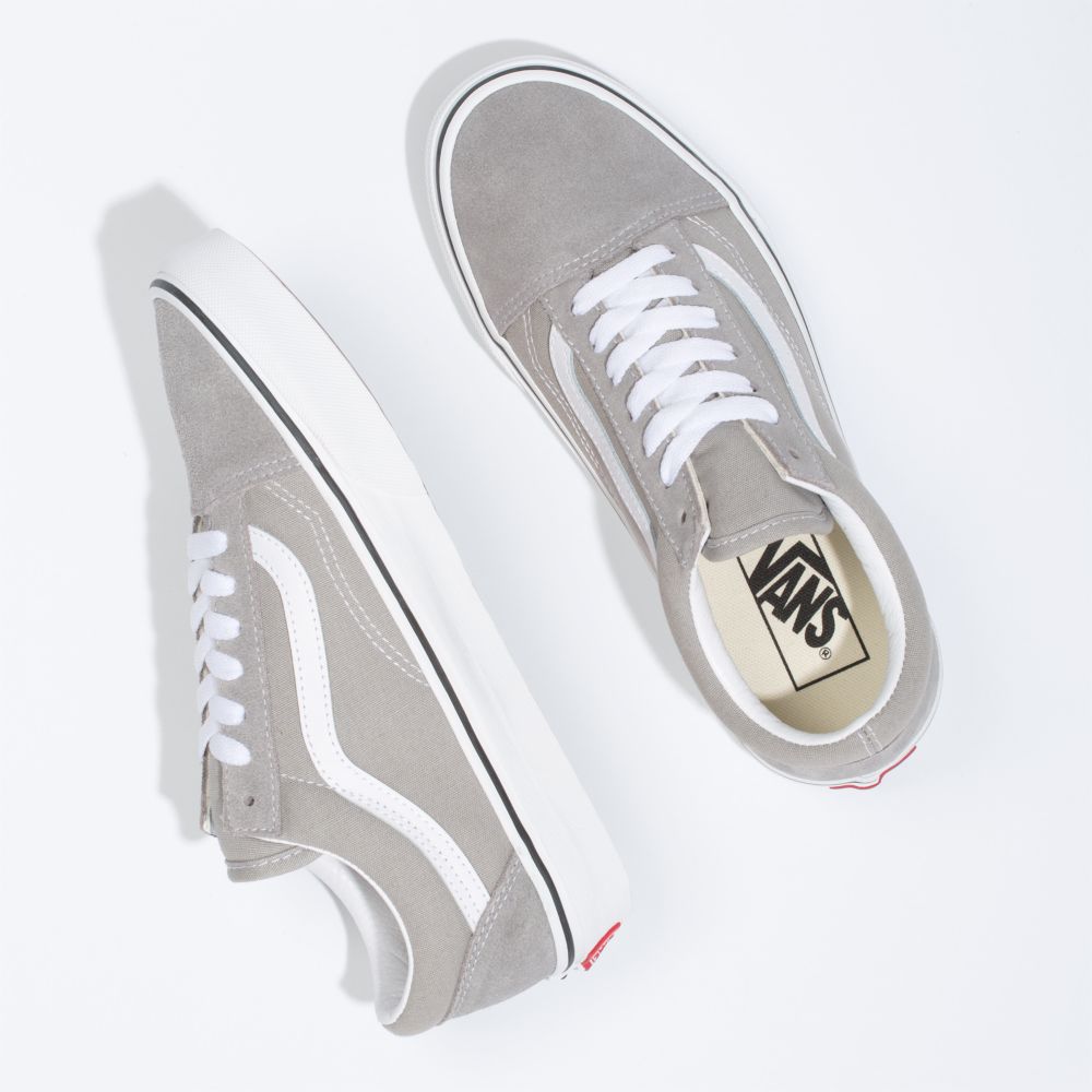 Vans Old Skool Classic Dam Mörkgrå Vita | 49108UQRY