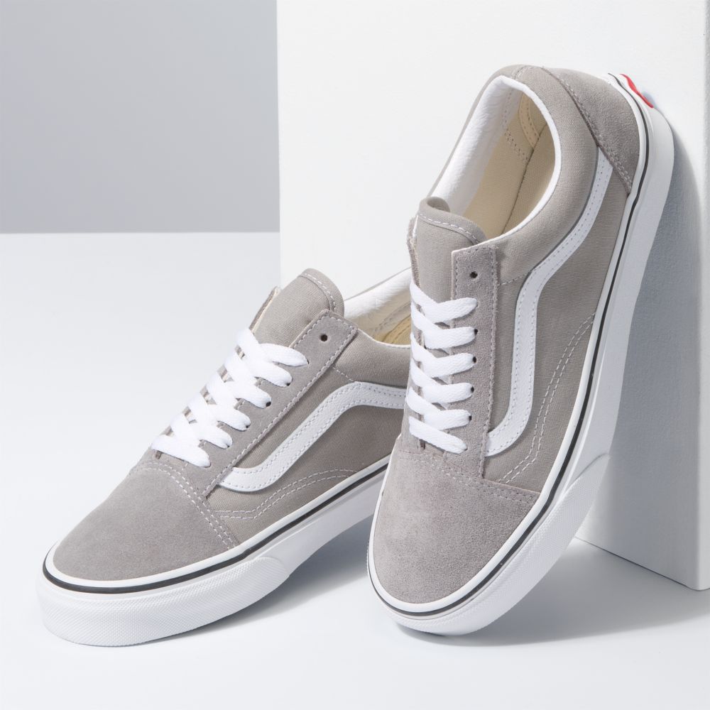 Vans Old Skool Classic Dam Mörkgrå Vita | 49108UQRY