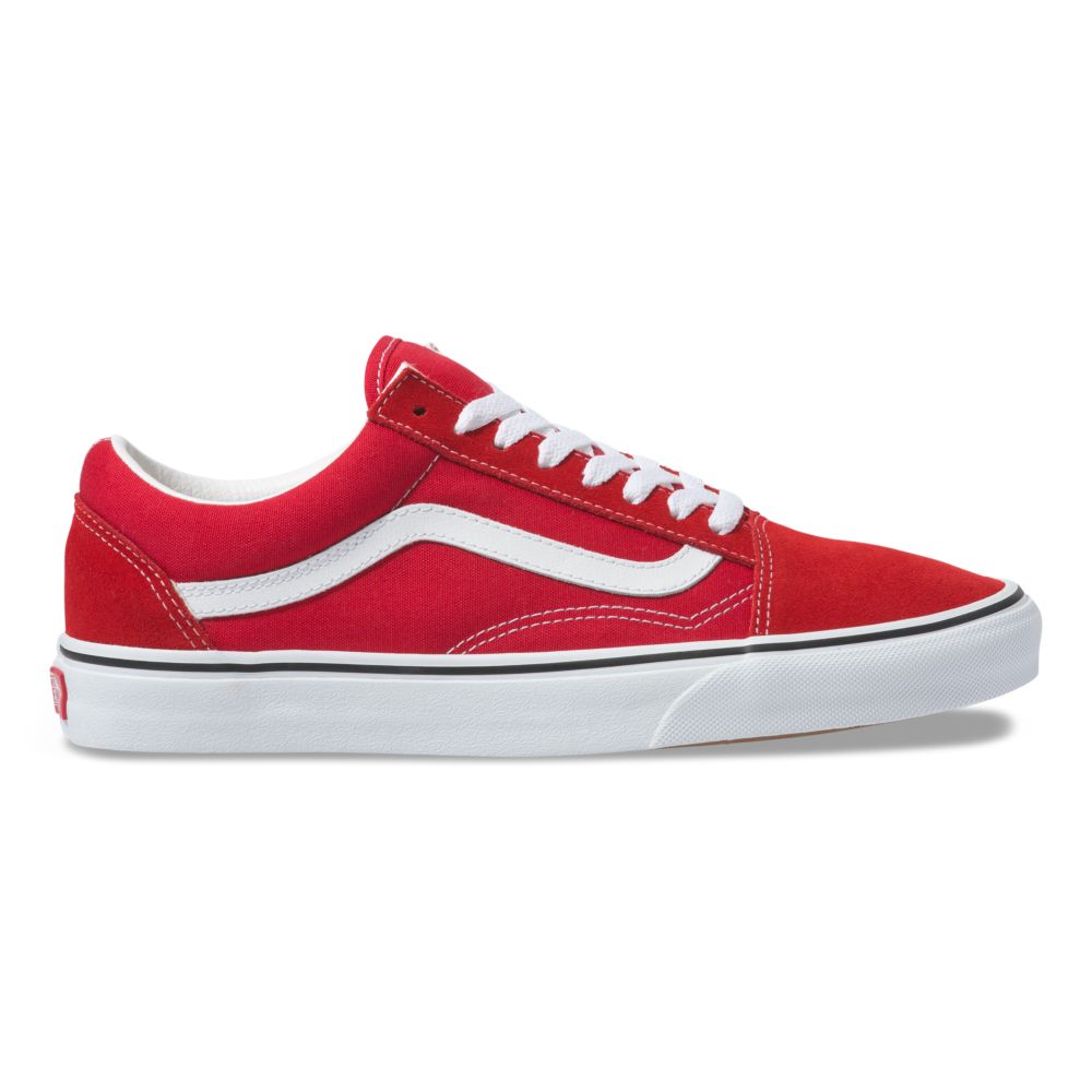 Vans Old Skool Classic Dam Röda Vita | 95638MUSE