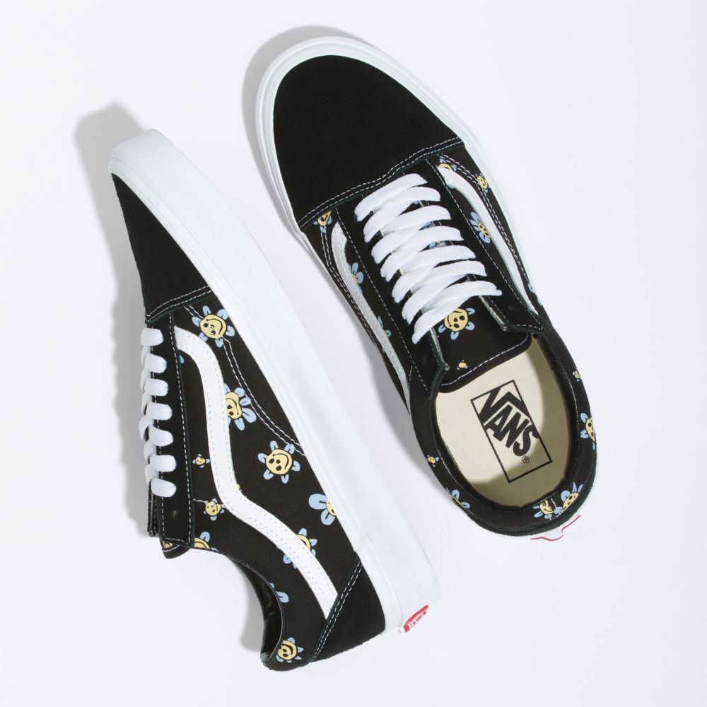 Vans Old Skool Classic Dam Svarta Gula | 25964QEPX