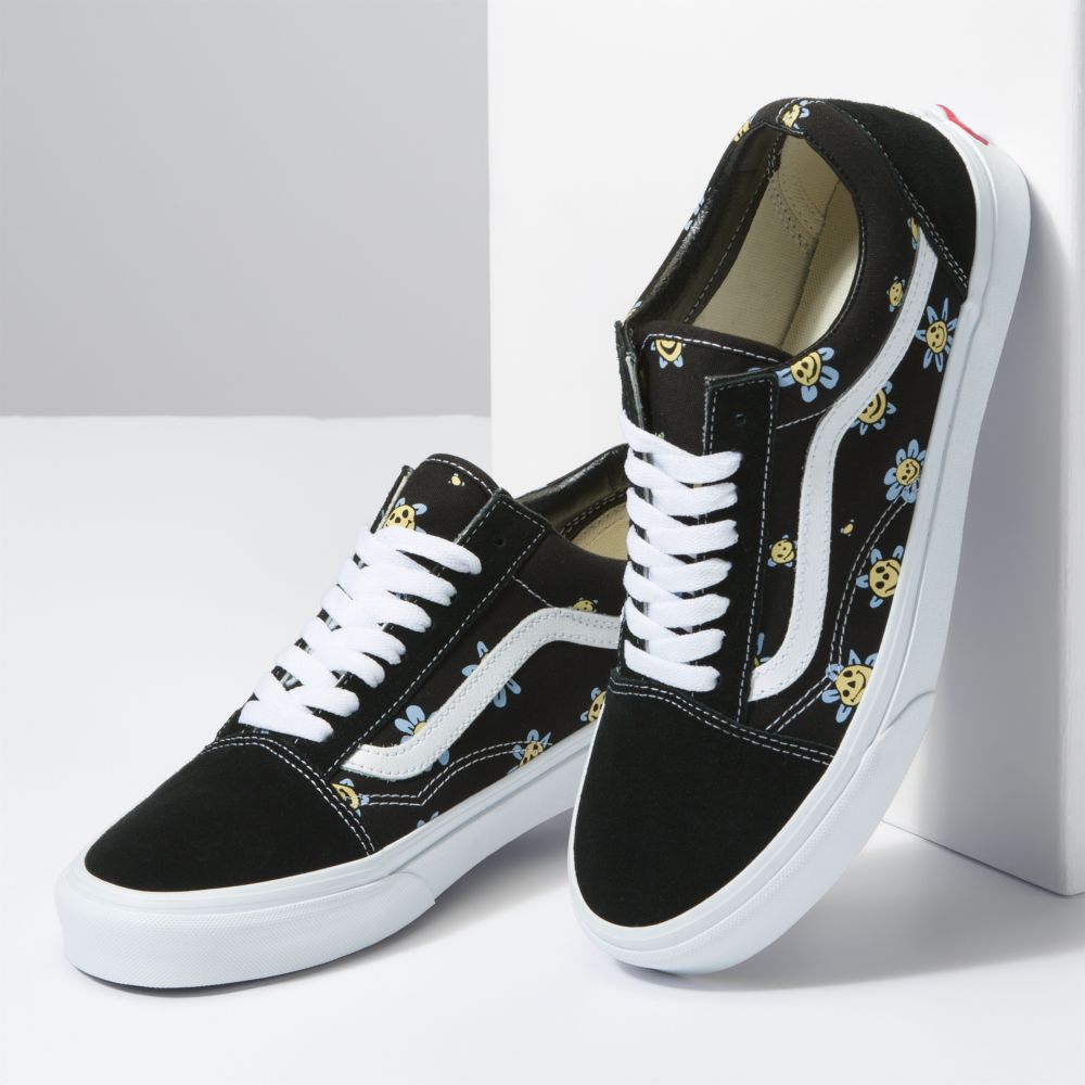 Vans Old Skool Classic Dam Svarta Gula | 25964QEPX