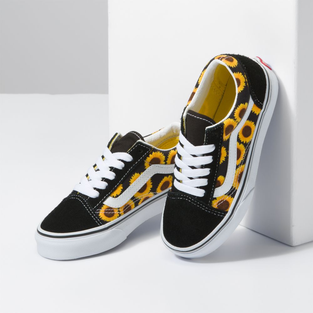 Vans Old Skool Classic Dam Svarta Gula | 73658FCQW