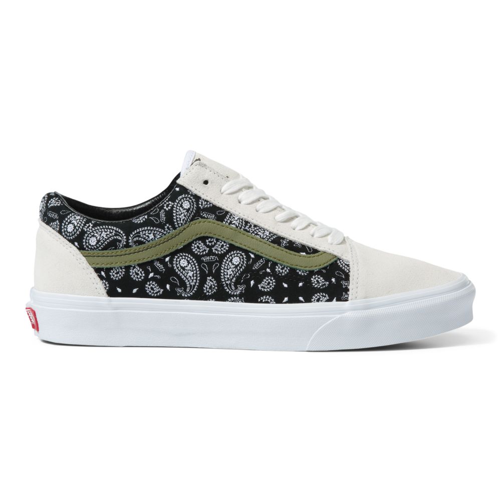 Vans Old Skool Classic Dam Vita Svarta | 12850NDCG