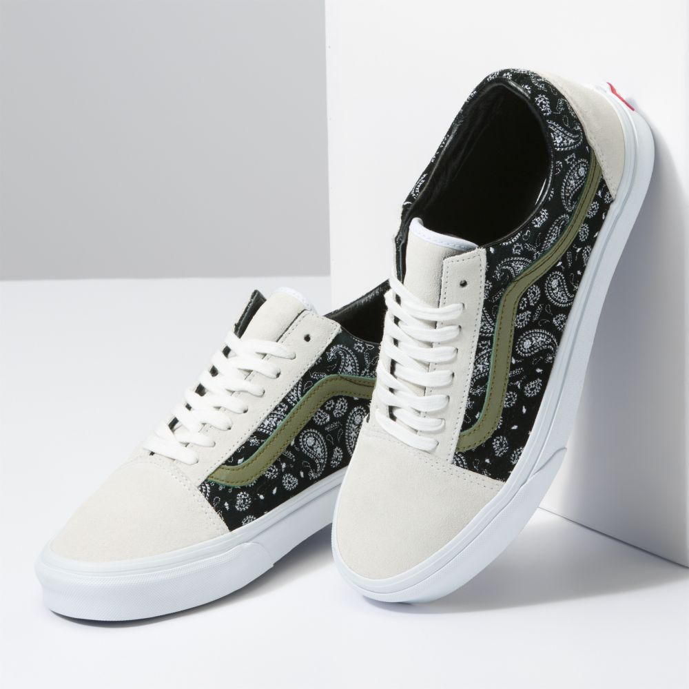 Vans Old Skool Classic Herr Vita Svarta | 65984YCIU