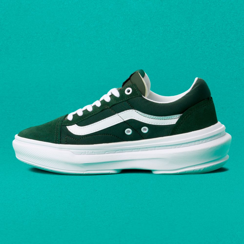 Vans Old Skool Overt CC Classic Dam Mörkgröna Vita | 23546MBAC