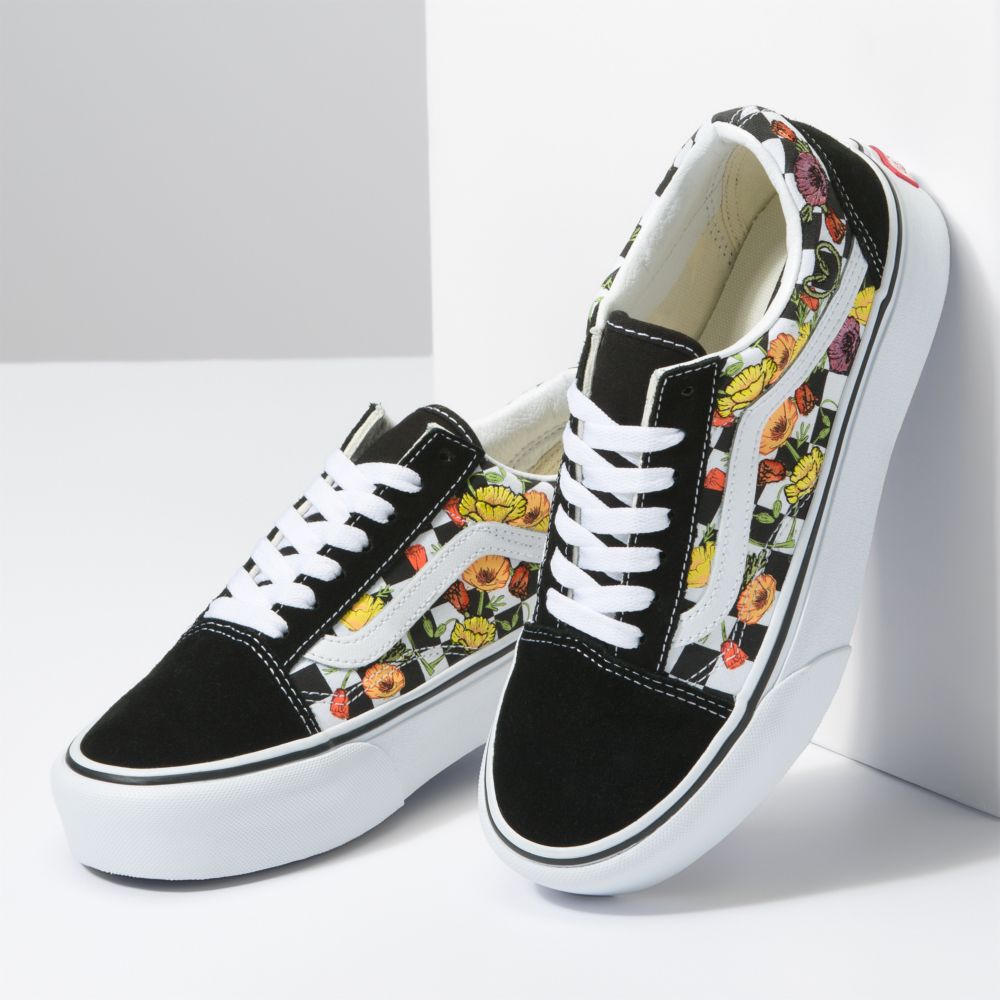 Vans Old Skool Platform Classic Dam Svarta Olika Färger | 38405UATG