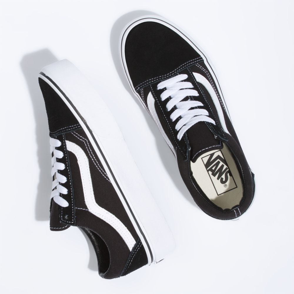 Vans Old Skool Platform Classic Dam Svarta Vita | 89625LQUG