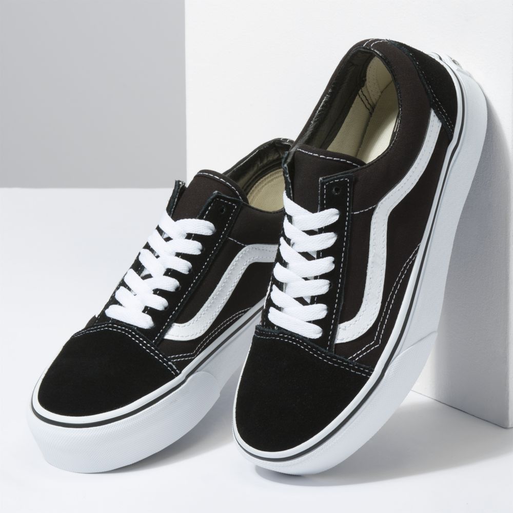 Vans Old Skool Platform Classic Dam Svarta Vita | 89625LQUG