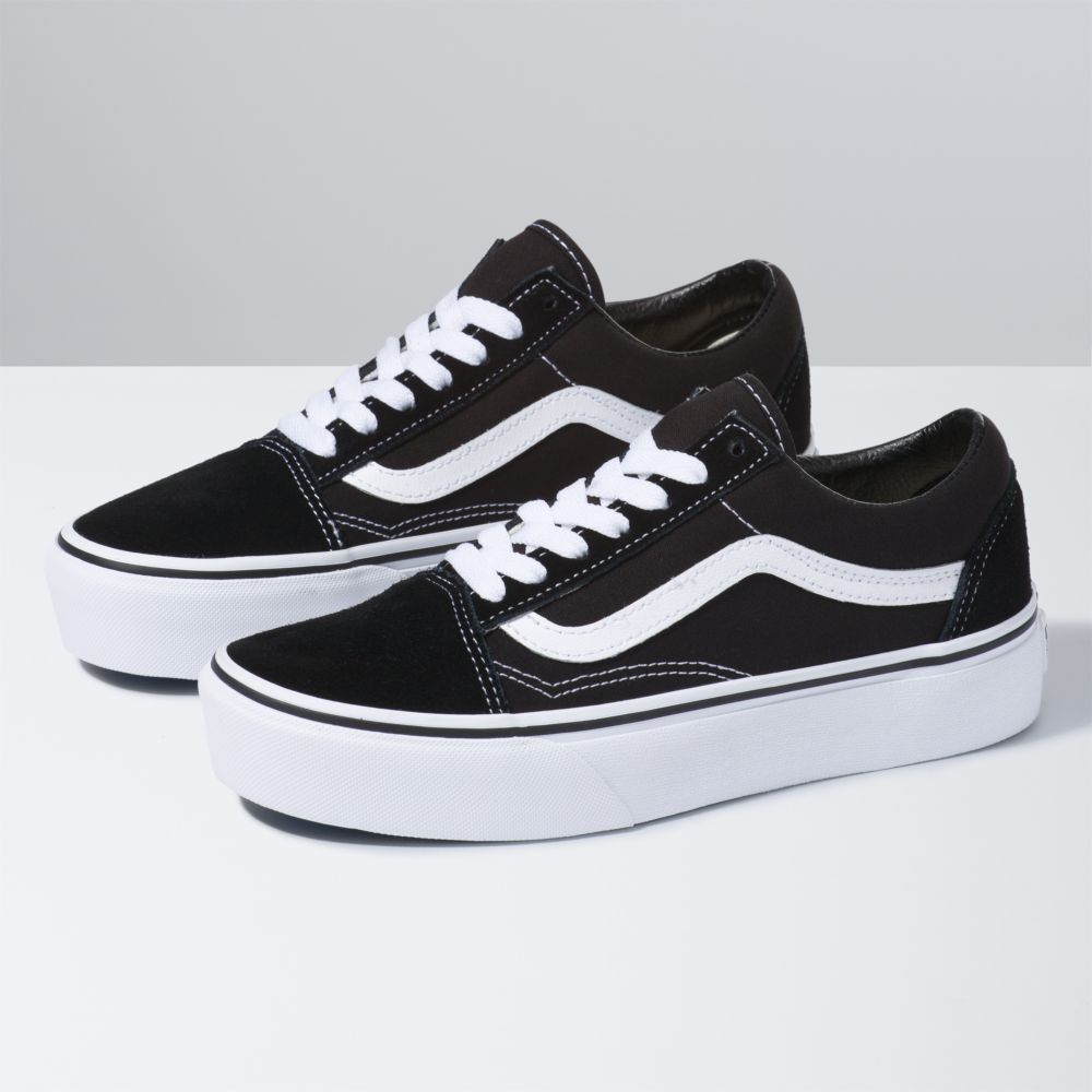 Vans Old Skool Platform Classic Dam Svarta Vita | 89625LQUG