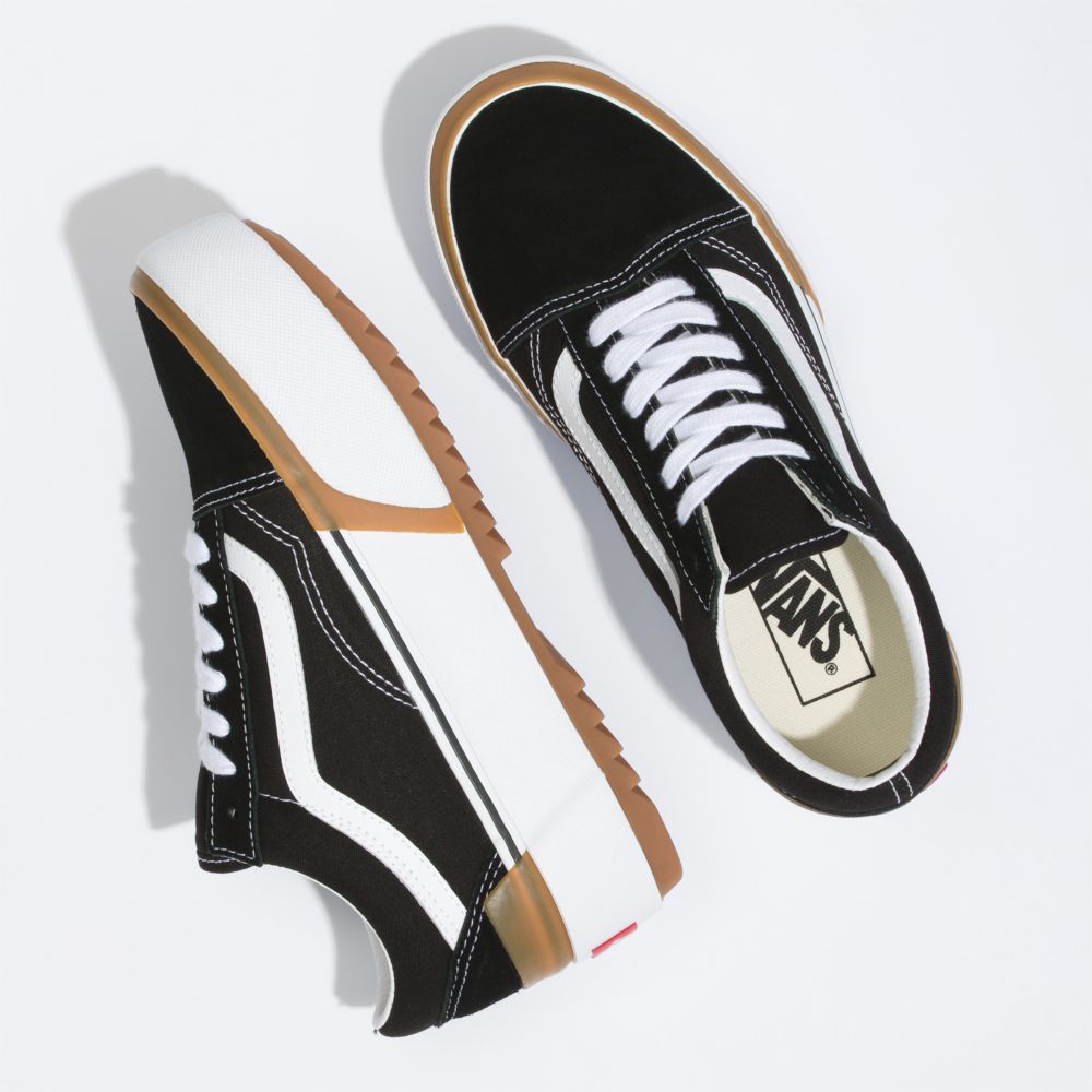 Vans Old Skool Stacked Classic Dam Svarta Vita | 98035HTFC