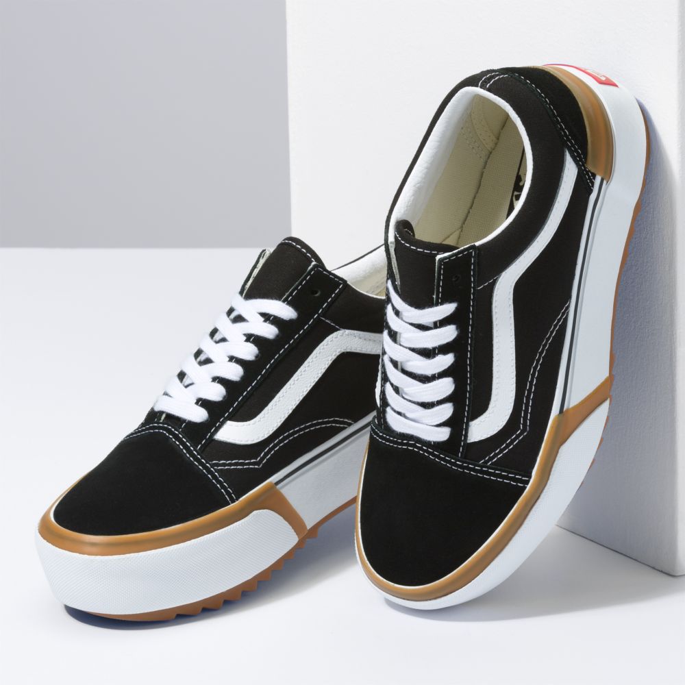 Vans Old Skool Stacked Classic Dam Svarta Vita | 98035HTFC