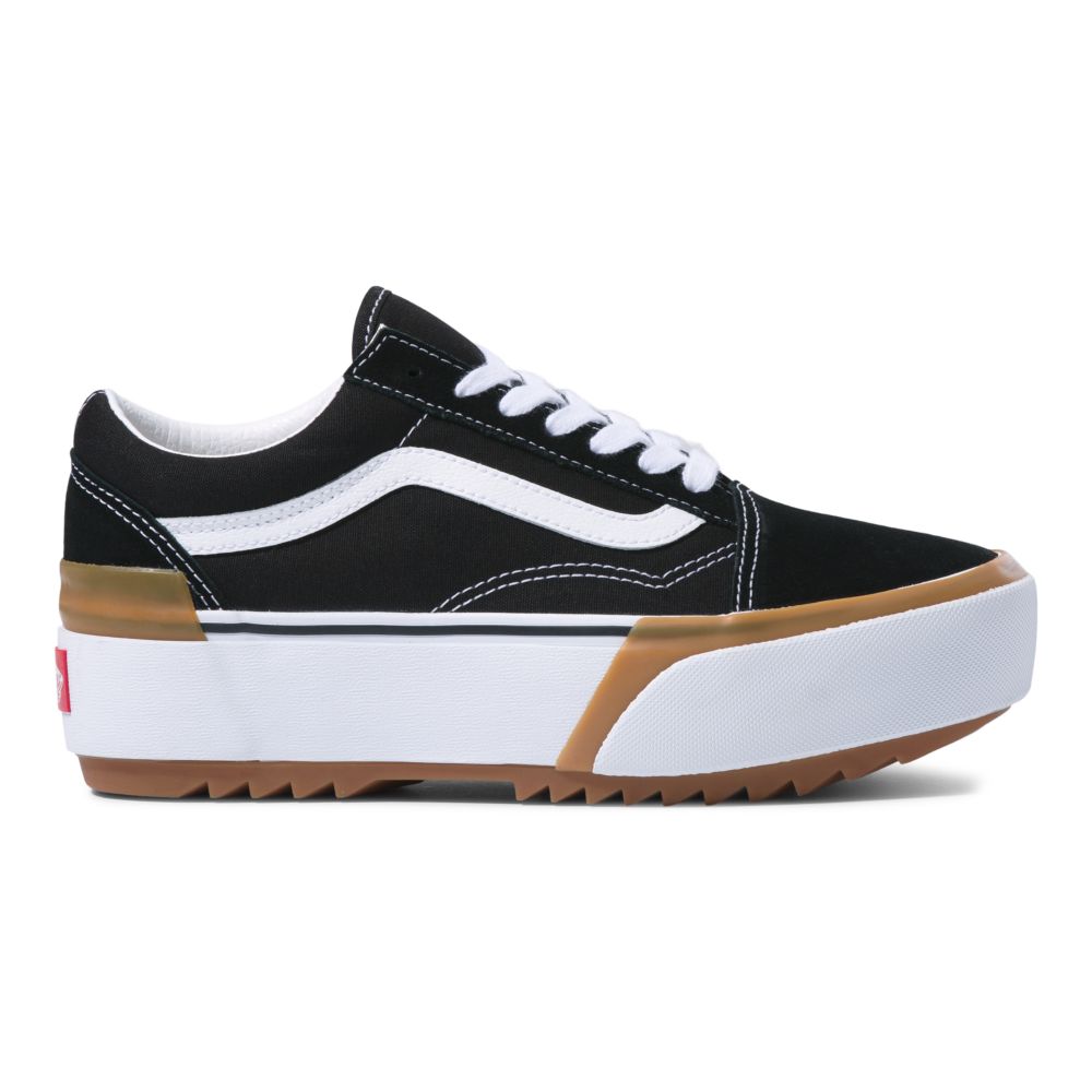 Vans Old Skool Stacked Classic Dam Svarta Vita | 98035HTFC