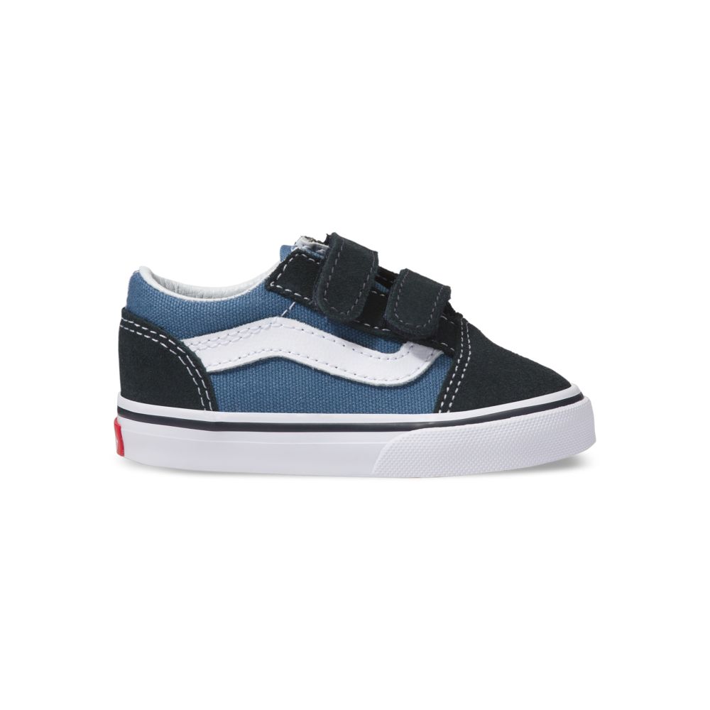 Vans Old Skool V Classic Barn Marinblå | 37546DSWG