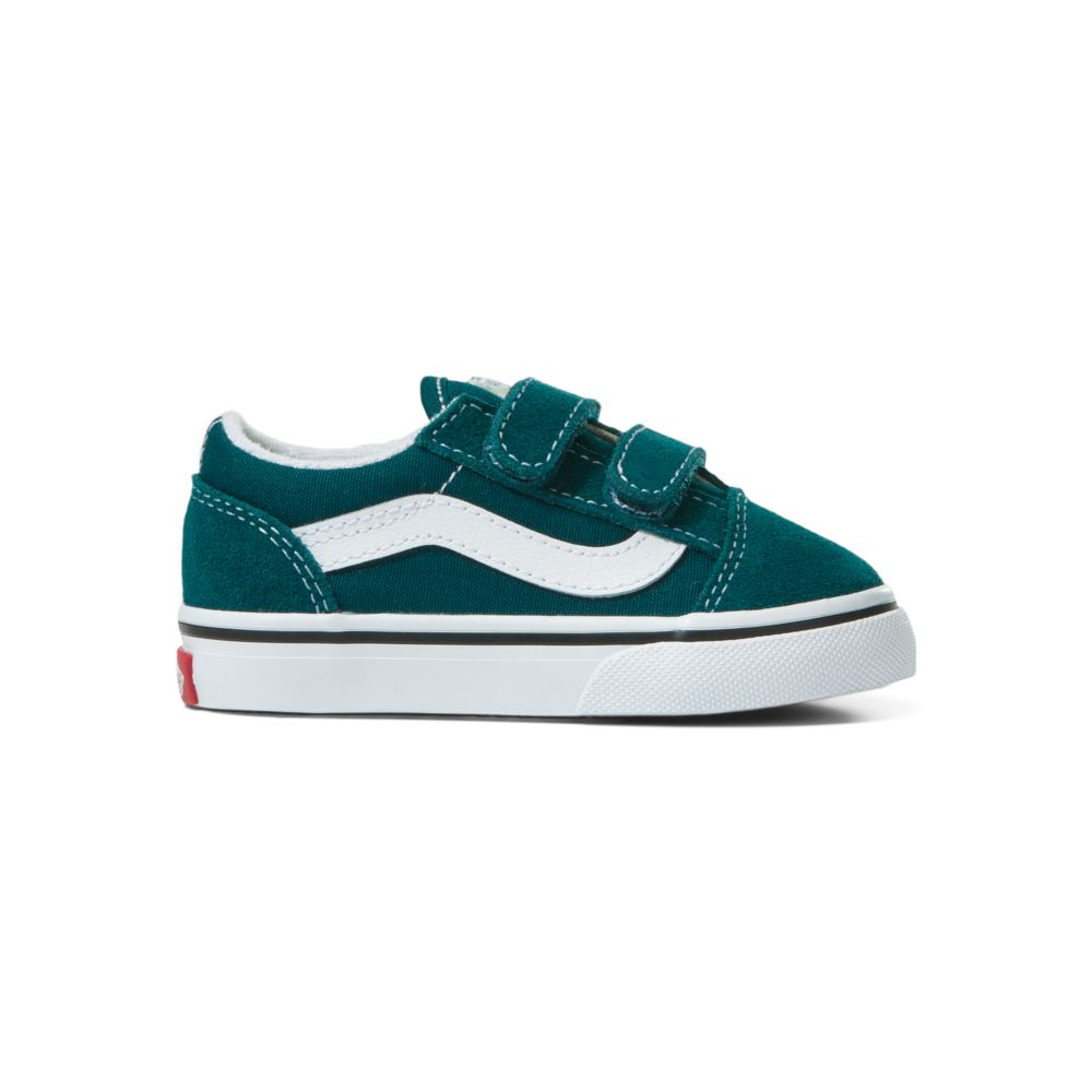 Vans Old Skool V Classic Barn Mörkturkos | 75831TQVA