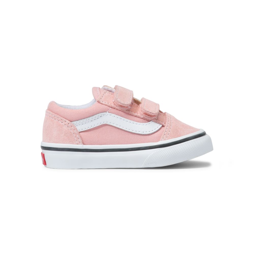 Vans Old Skool V Classic Barn Rosa Vita | 14950UJRM