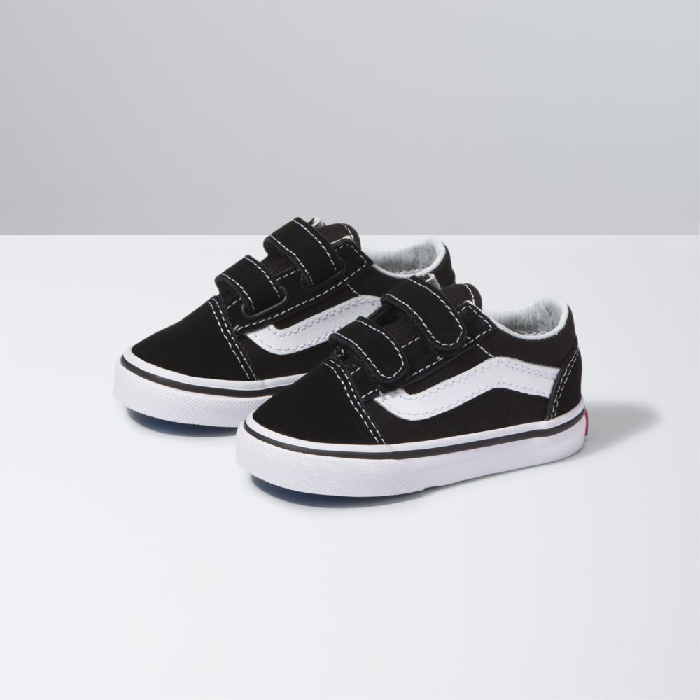 Vans Old Skool V Classic Barn Svarta | 70641UHLW