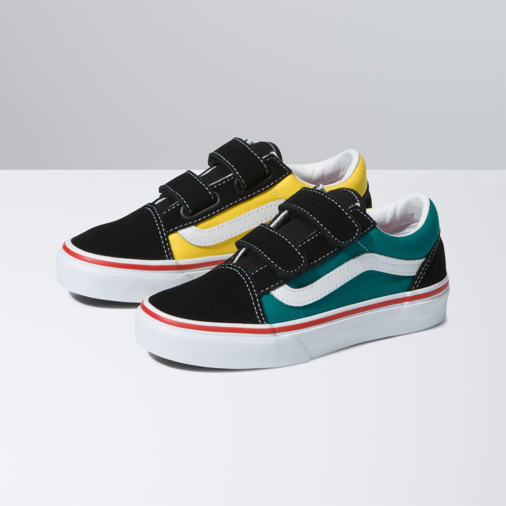 Vans Old Skool V Classic Barn Svarta Olika Färger | 91403XLPS