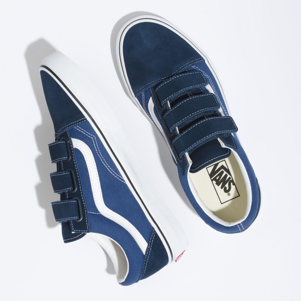 Vans Old Skool V Classic Dam Blå Marinblå | 86352MDAS