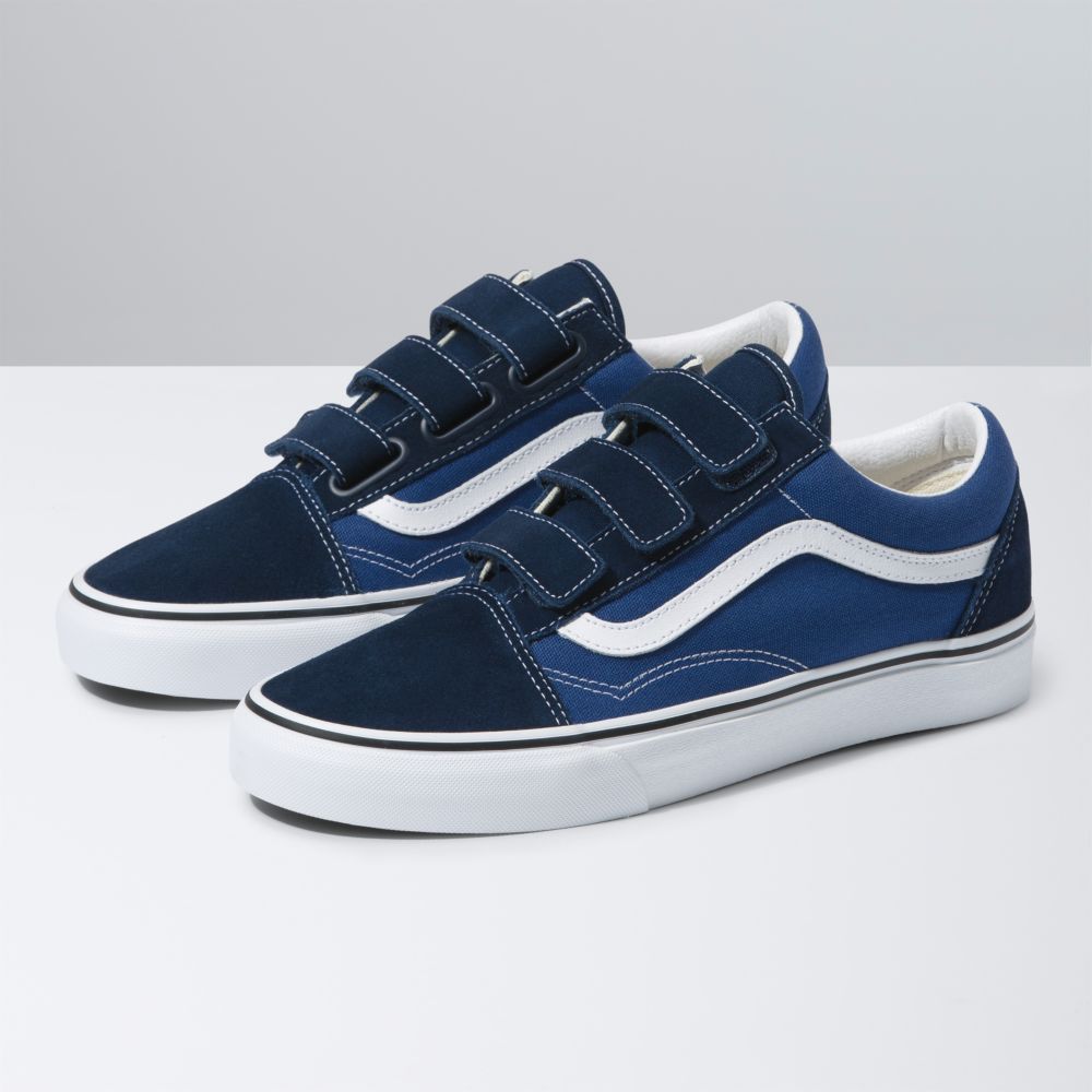 Vans Old Skool V Classic Dam Blå Marinblå | 86352MDAS