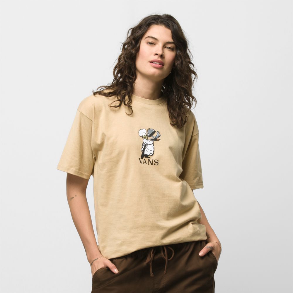 Vans Order Up T-shirt Herr Grå Bruna | 91403ZIWA