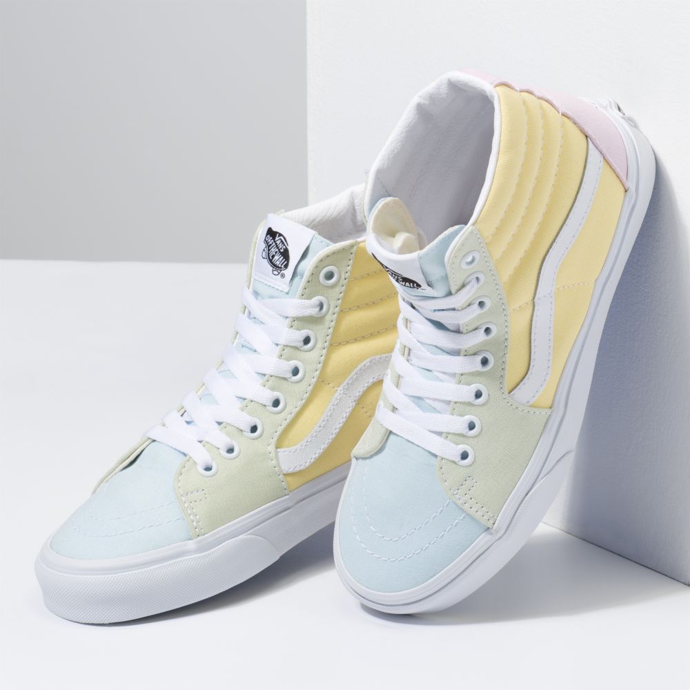 Vans Pastel Block Sk8-Hi Classic Dam Olika Färger Vita | 81762UWQG