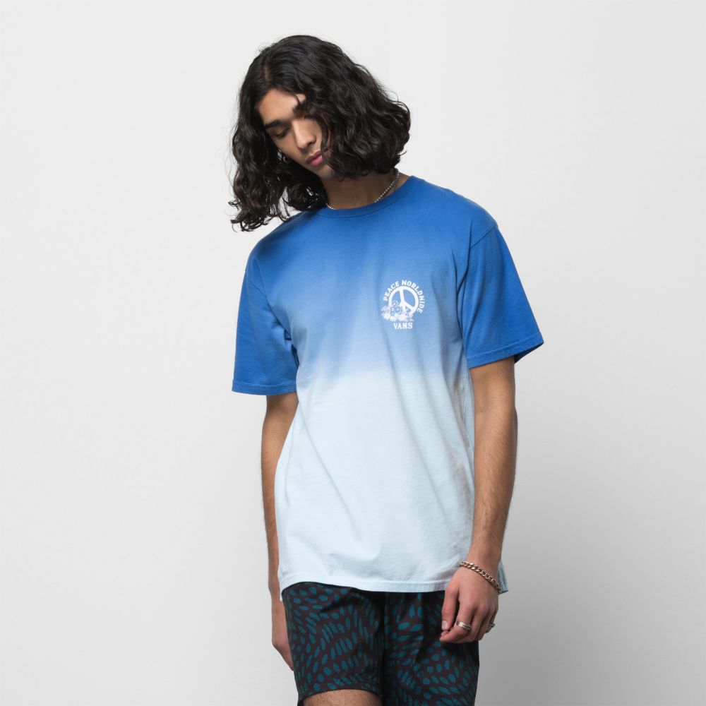 Vans Peace Worldwide T-shirt Herr Blå | 94270INXR