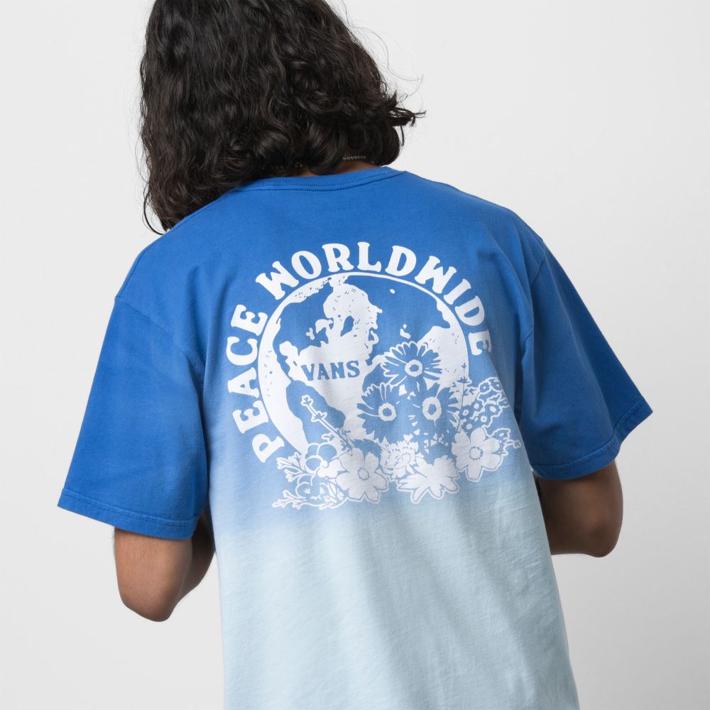 Vans Peace Worldwide T-shirt Herr Blå | 94270INXR