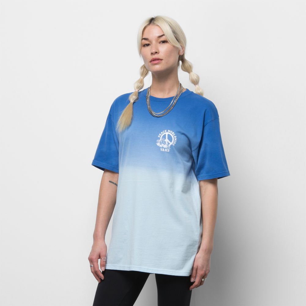 Vans Peace Worldwide T-shirt Herr Blå | 94270INXR