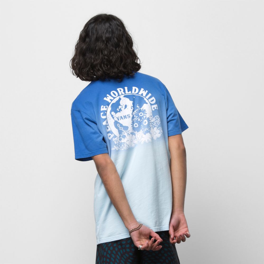 Vans Peace Worldwide T-shirt Herr Blå | 94270INXR