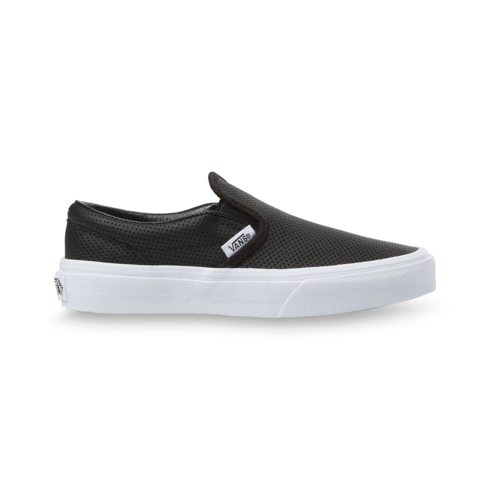 Vans Perf Läder Classic Barn Svarta | 34219YRML