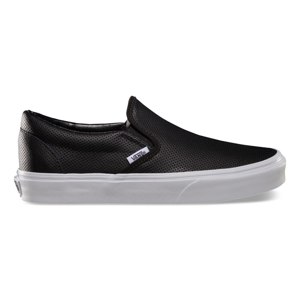 Vans Perf Läder Classic Dam Svarta | 46203UNMT