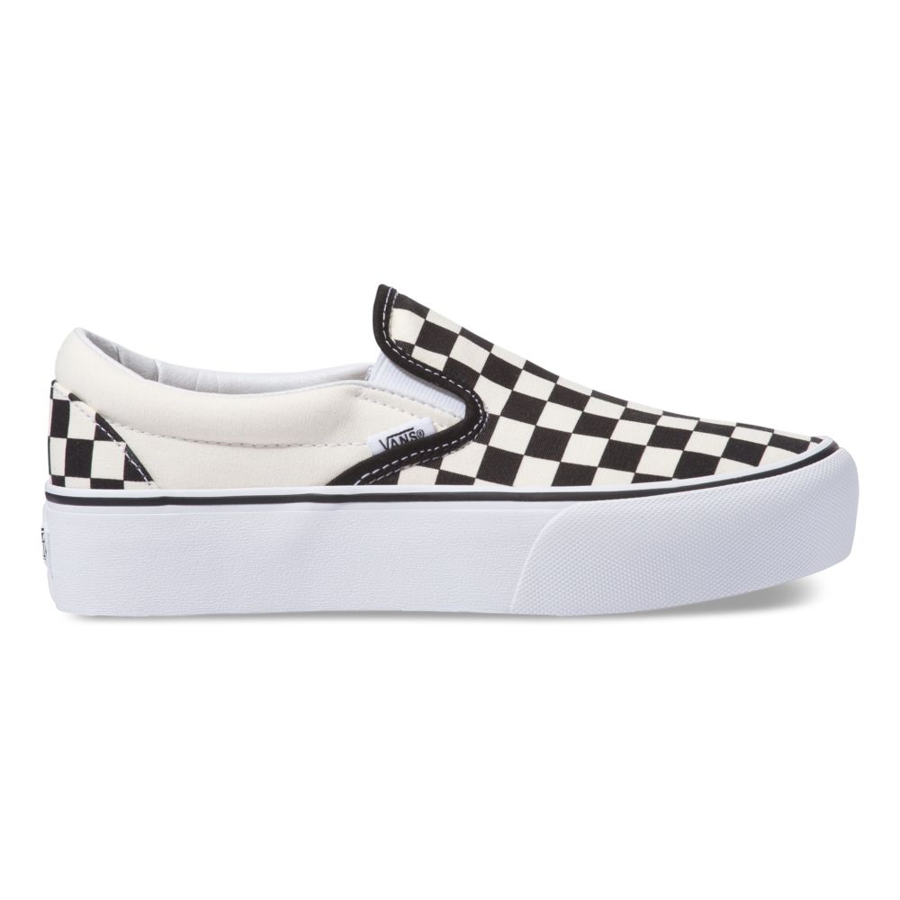 Vans Platform Classic Dam Svarta Vita | 84963VBXS