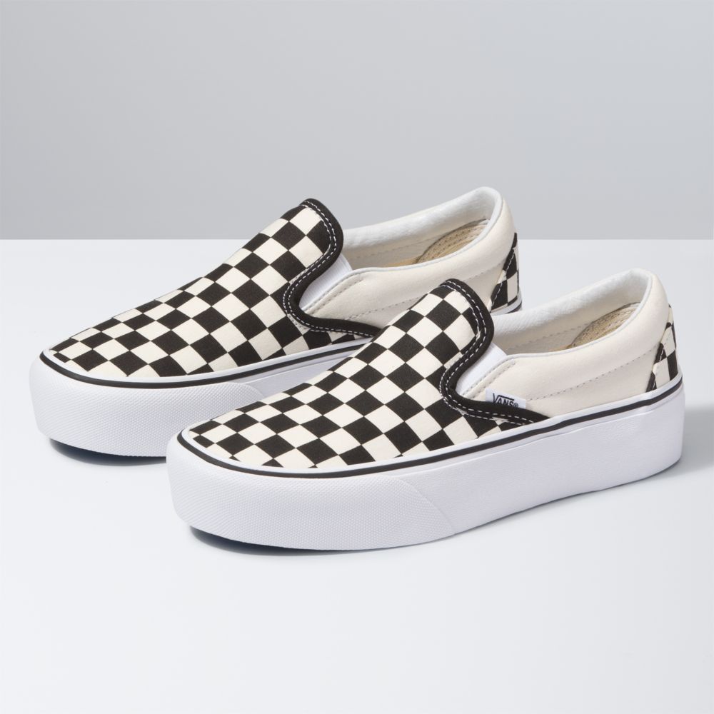 Vans Platform Classic Dam Svarta Vita | 84963VBXS