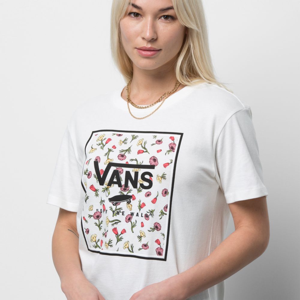 Vans Poppy Box Relaxed Crew T-shirt Dam Olika Färger | 15820CHWX