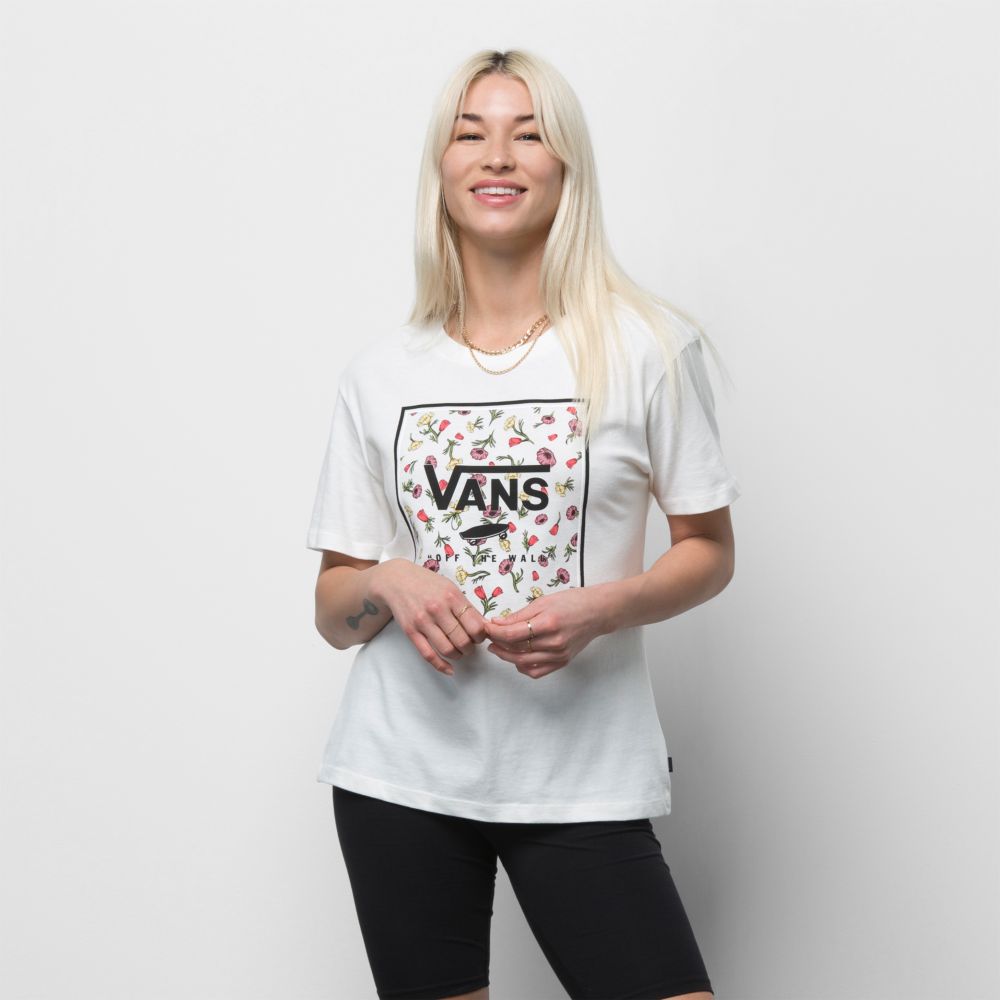 Vans Poppy Box Relaxed Crew T-shirt Dam Olika Färger | 15820CHWX