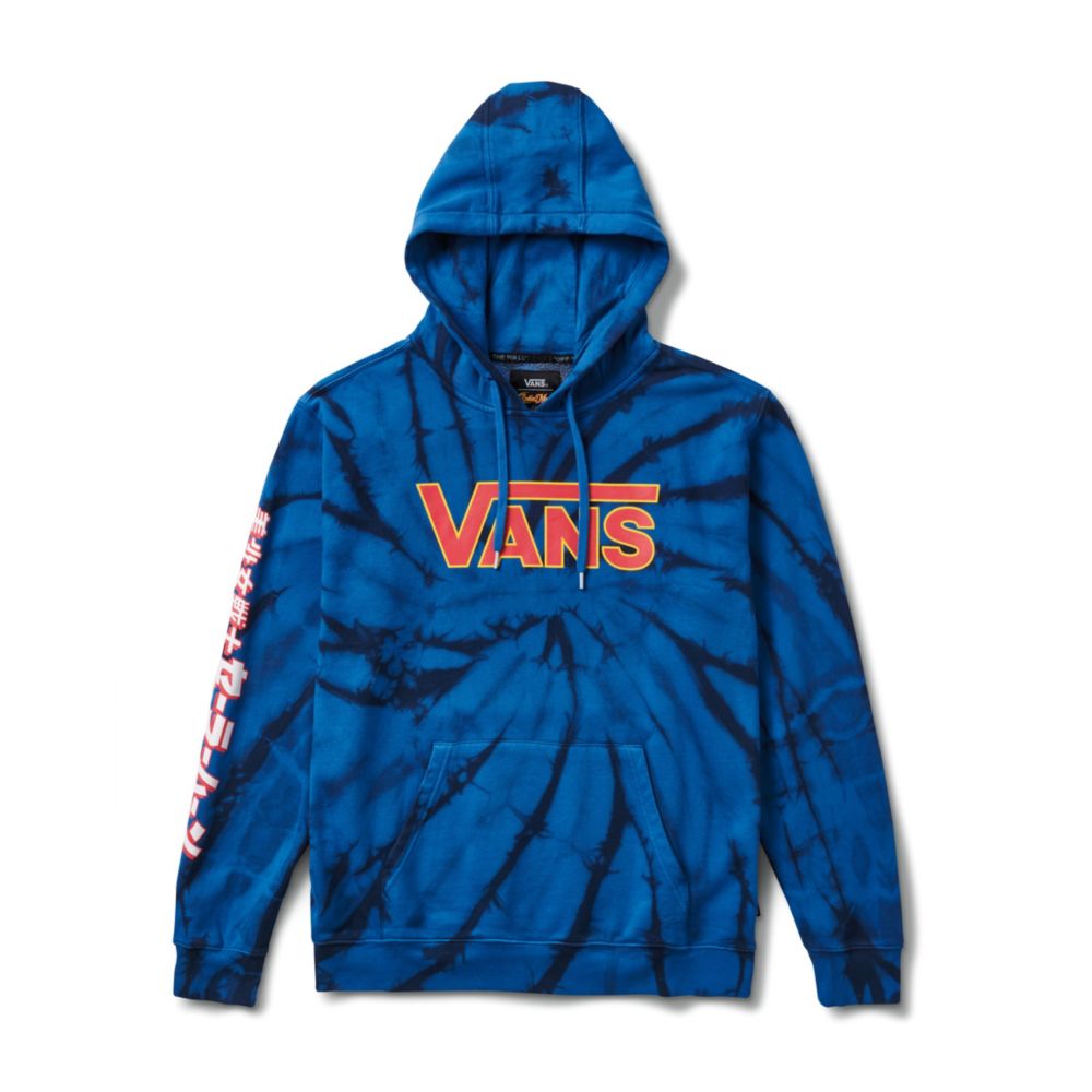 Vans Pretty Guardian Sailor Moon Fleece Tie Dye Hoodie Herr Blå | 02675FSUC