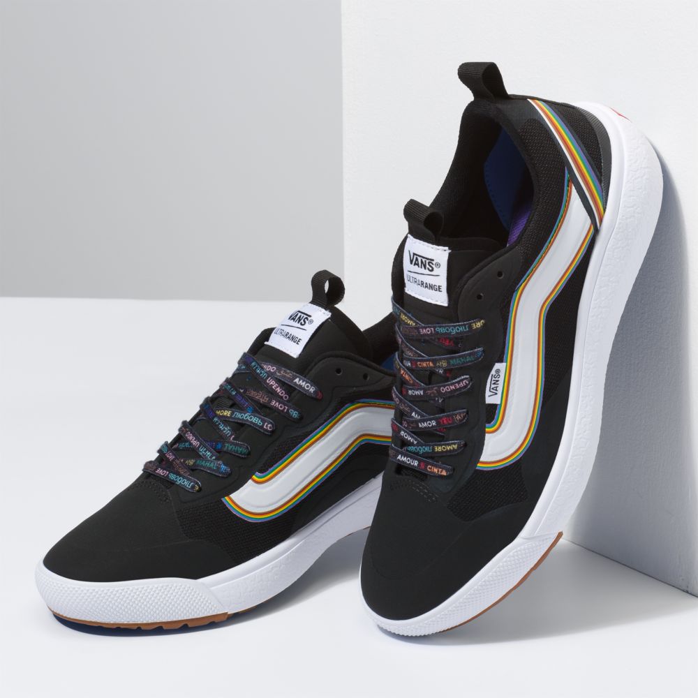 Vans Pride UltraRange Exo Sandaler Dam Svarta Vita | 29714ZLUB