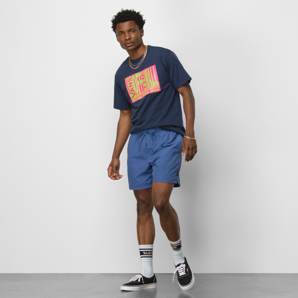 Vans Primary 17 Volley Shorts Herr Marinblå | 53071YBAE