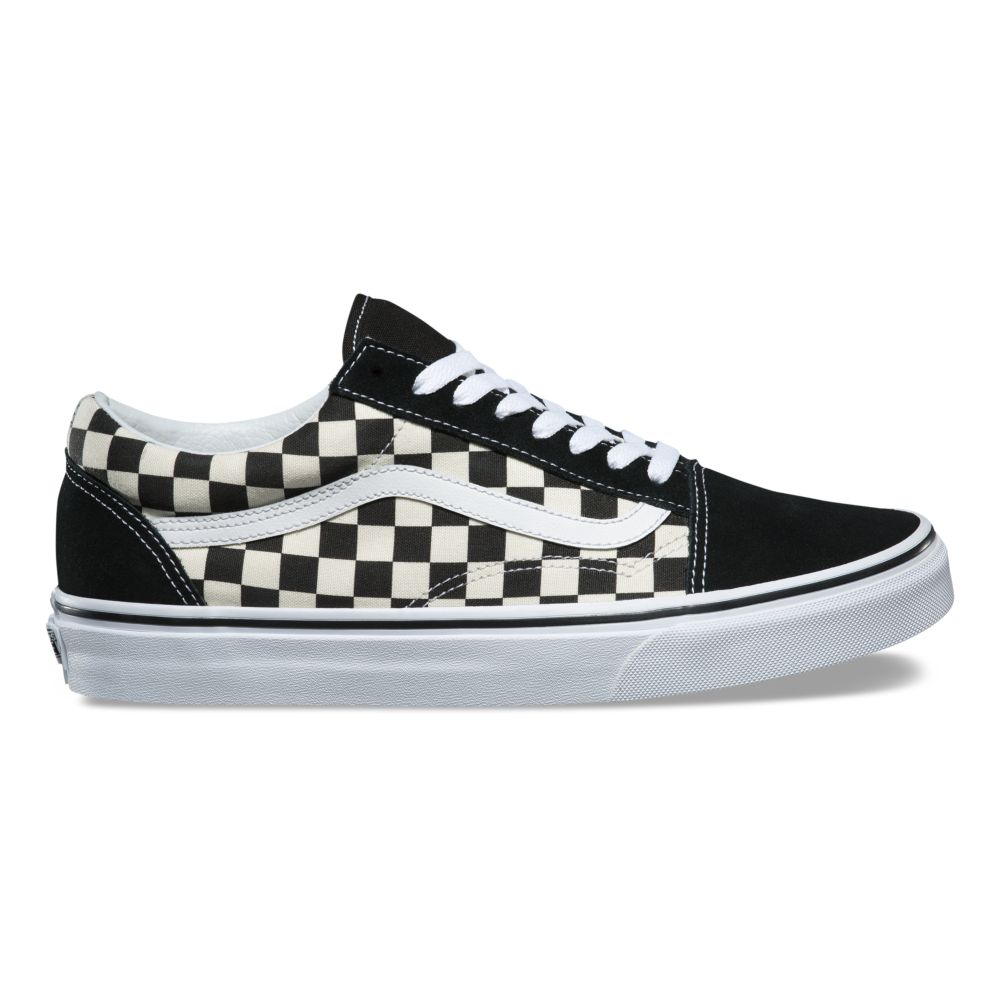 Vans Primary Check Old Skool Classic Dam Svarta Vita | 38690MWIS