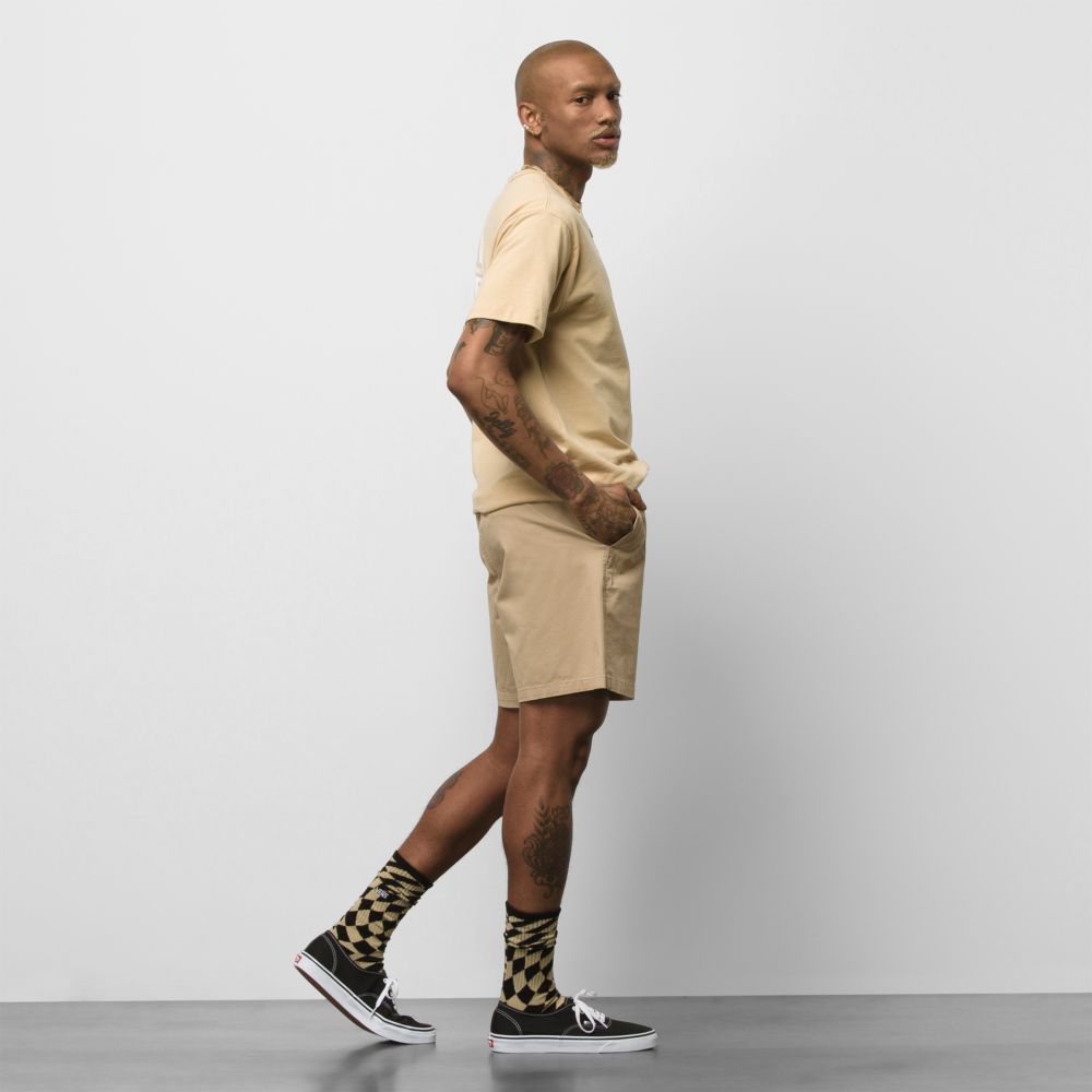 Vans Range Relaxed Elastic 18 Shorts Herr Khaki | 80423ZXCN