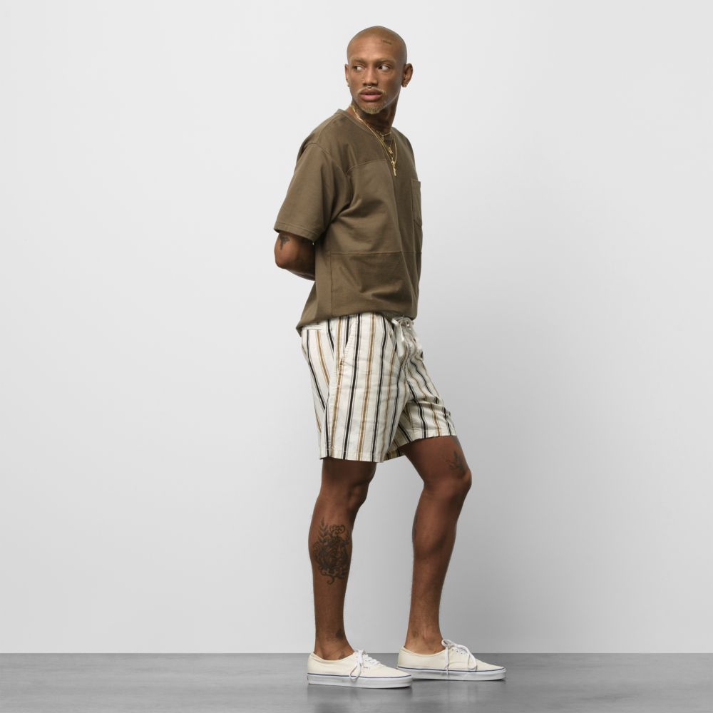 Vans Range Relaxed Elastic 18 Shorts Herr Vita Beige | 89106RHFQ