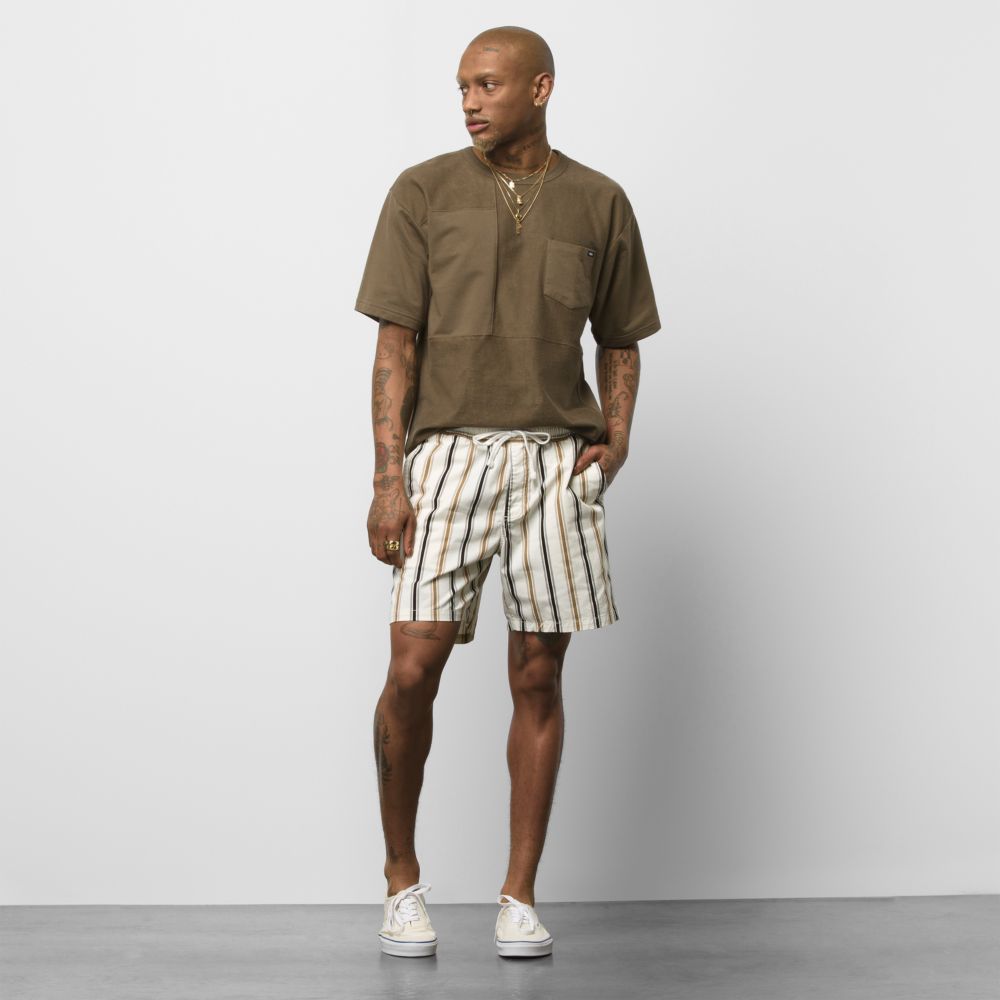 Vans Range Relaxed Elastic 18 Shorts Herr Vita Beige | 89106RHFQ