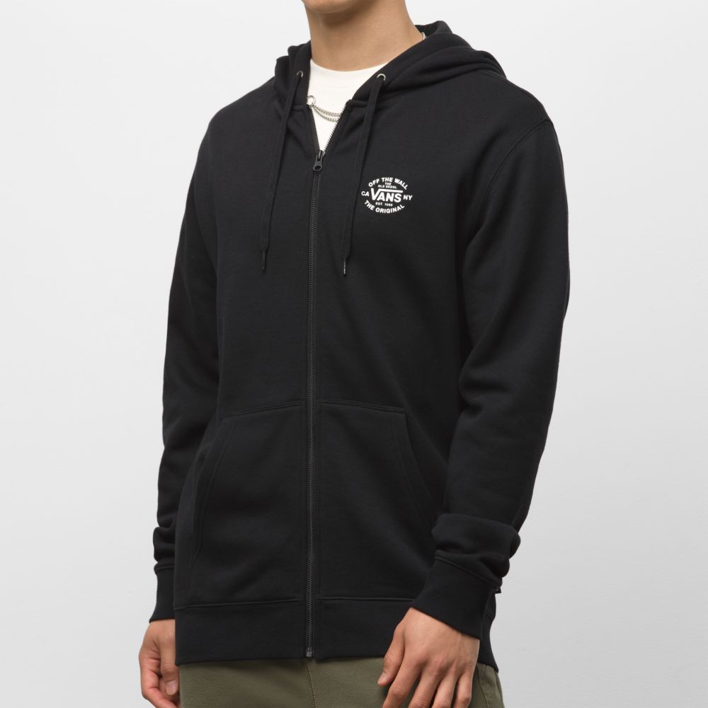 Vans Seasonal Full Zip Hoodie Herr Svarta | 71924FPZM