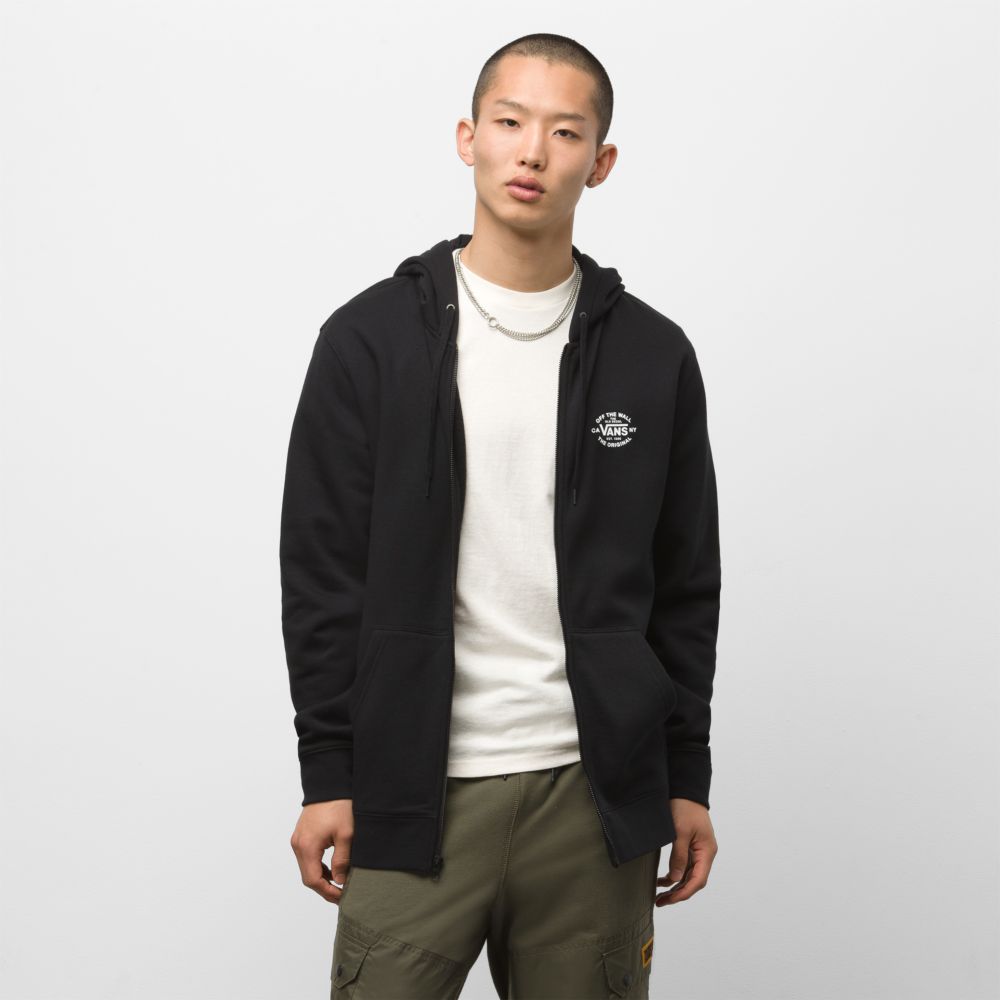 Vans Seasonal Full Zip Hoodie Herr Svarta | 71924FPZM