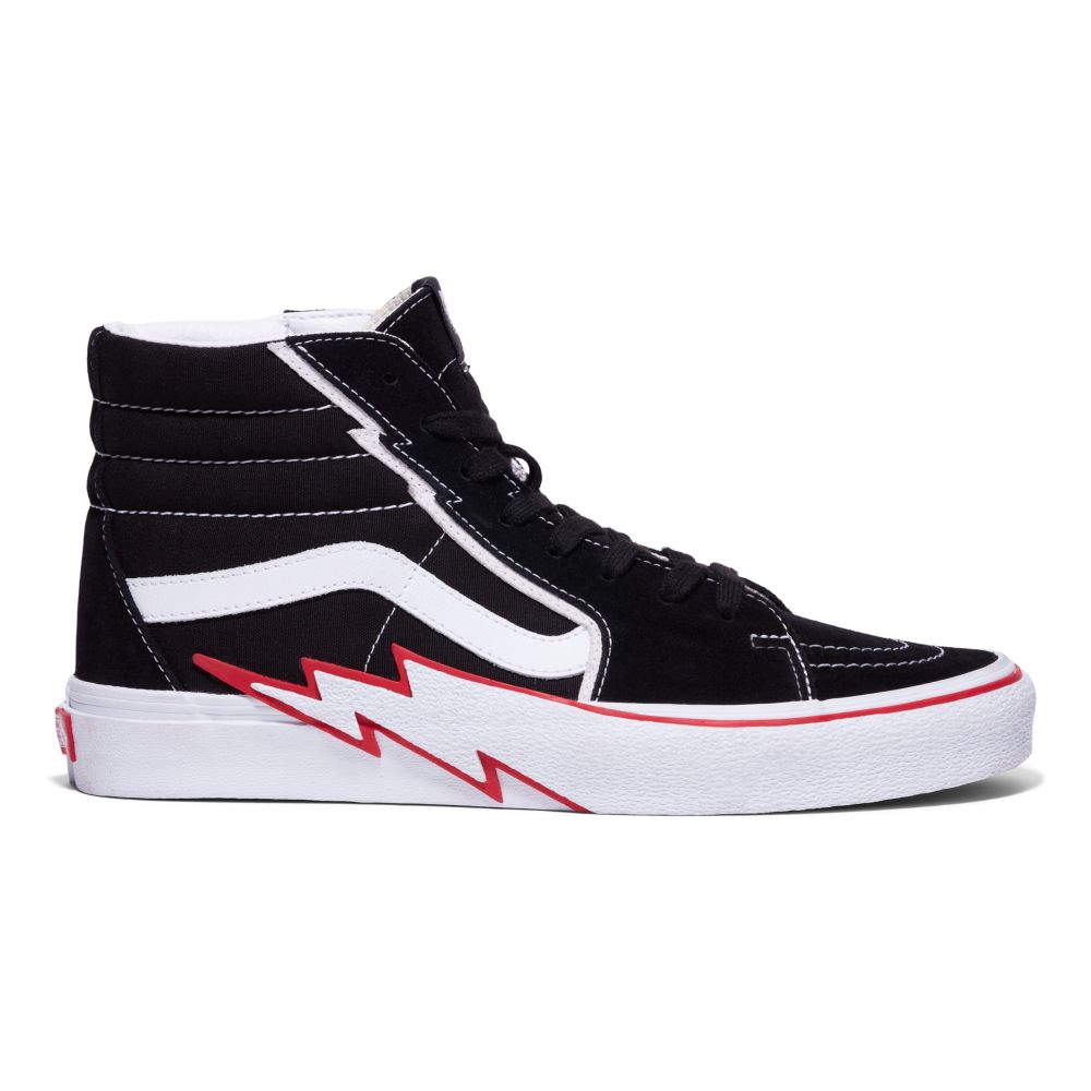 Vans Sk8-Hi Bolt Classic Dam Svarta Röda | 23405LRDN