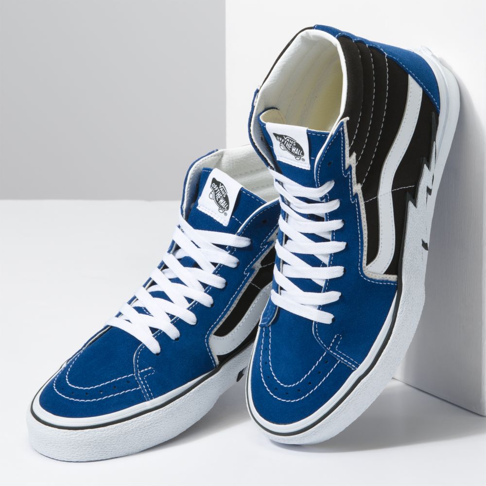 Vans Sk8-Hi Bolt Classic Herr Blå Svarta | 81650ALMX