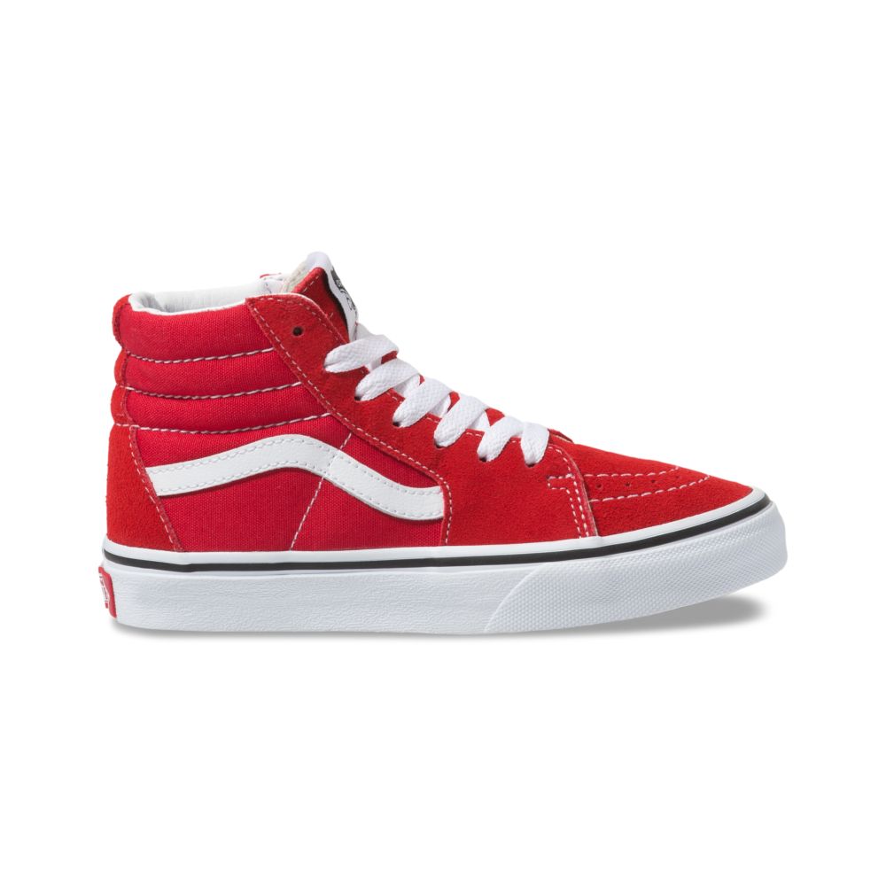 Vans Sk8-Hi Classic Barn Röda Vita | 58762ULHW