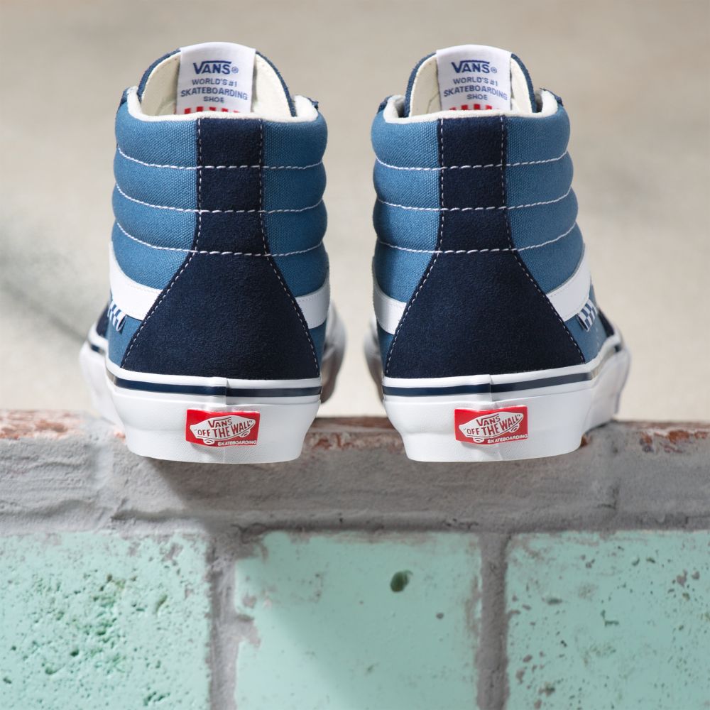 Vans Sk8-Hi Classic Dam Marinblå Vita | 23186WMYL