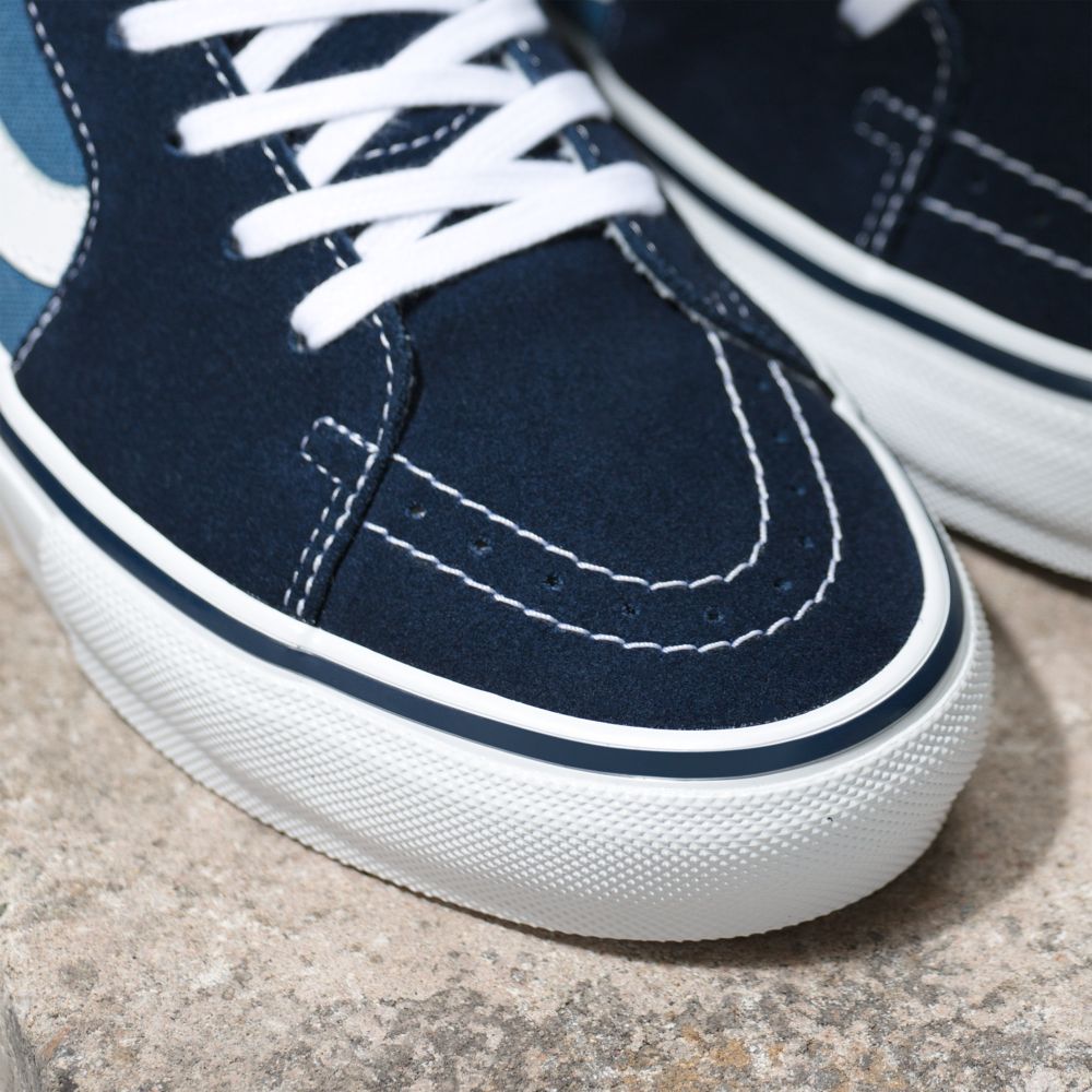 Vans Sk8-Hi Classic Dam Marinblå Vita | 23186WMYL